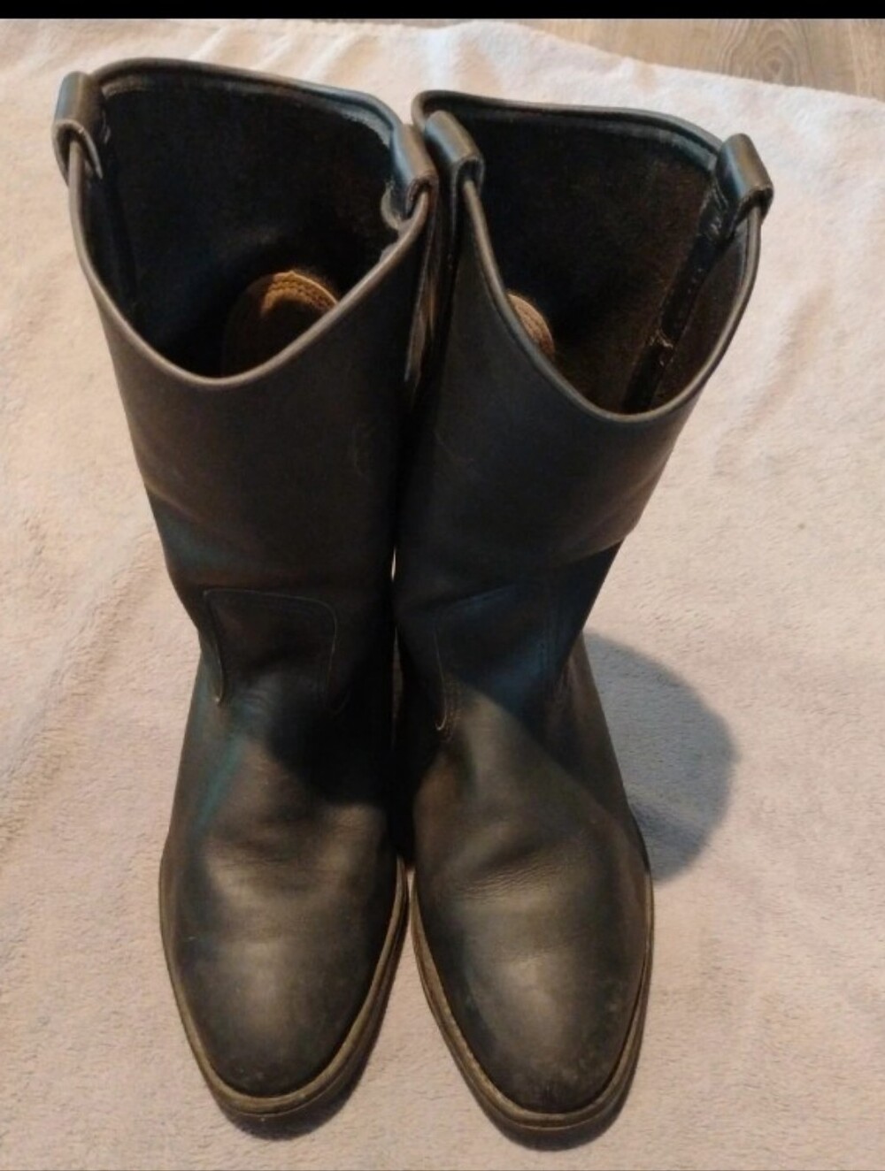 Vintage Red Wing Pecos 1116 Black Leather Work Boots Wide Men's 10 EE (Sept 2002 - Picture 2 of 5